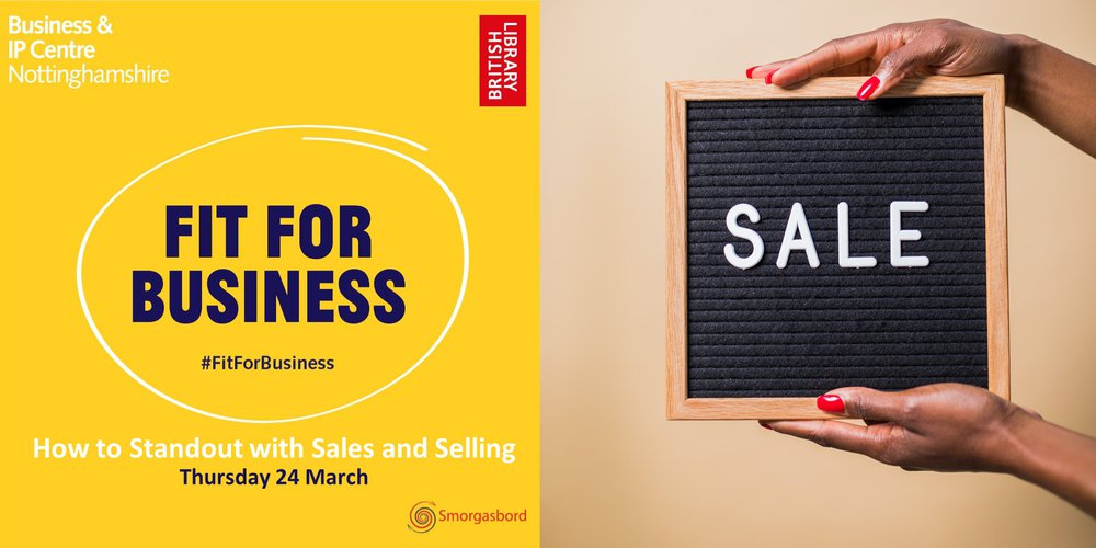 Yellow background with blue text saying Fit for Business