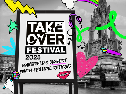 Poster advertising Takeover Festival 2025
