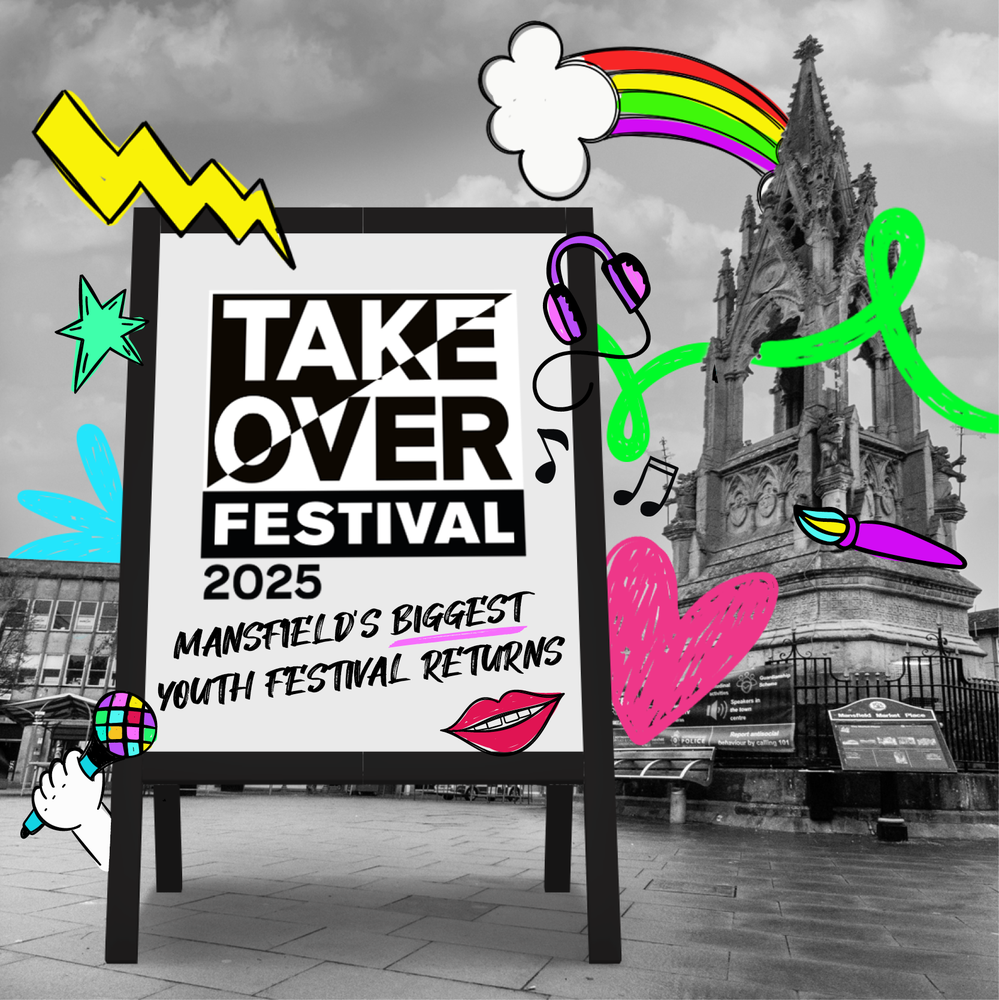 Poster advertising Takeover Festival 2025