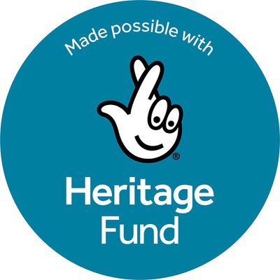 TBlue circular image of Heritage Fund Logo