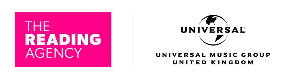 Reading Agency and Universal Music logo
