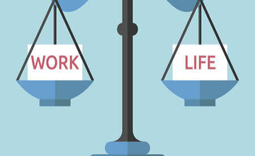 Sclaes showing Work & Life on either side