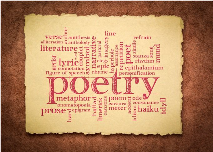 A collage photo of 6 poets