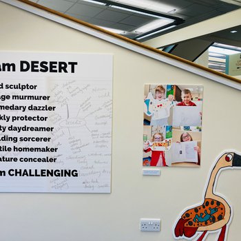 Poem on a gallery wall called I am Desert