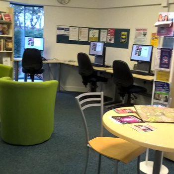 Mapperley library floor and PC area before refurbishment