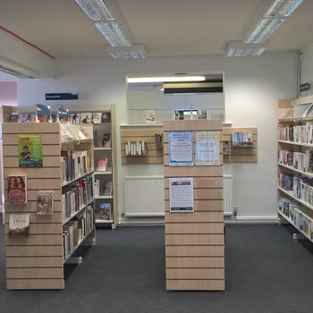 Mapperley Library after minor refurbishment showing shelving
