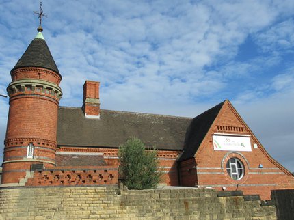 Photo of the Mansfield Cattle Market building, designed by Watson Fothergill