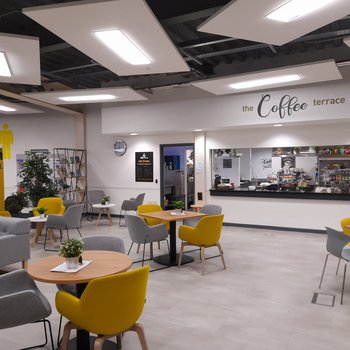 Worksop Library Cafe serving hatch