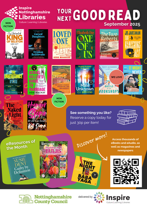 Your Next Good Read poster for September 2025