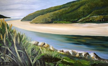 A Ghimisi acrylic painting landscape