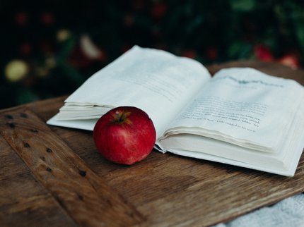 Apple and book
