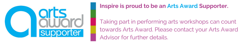 Inspire is proud to be an Arts Award Supporter logo