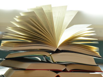 Close up of books