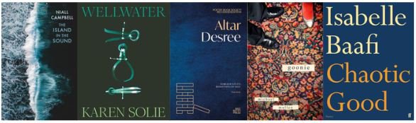 Book cover images of the Festival Fifteen poetry books.