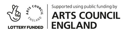 Lottery funded logo. Arts Council England logo.