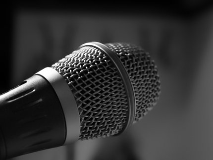 up close black and white microphone