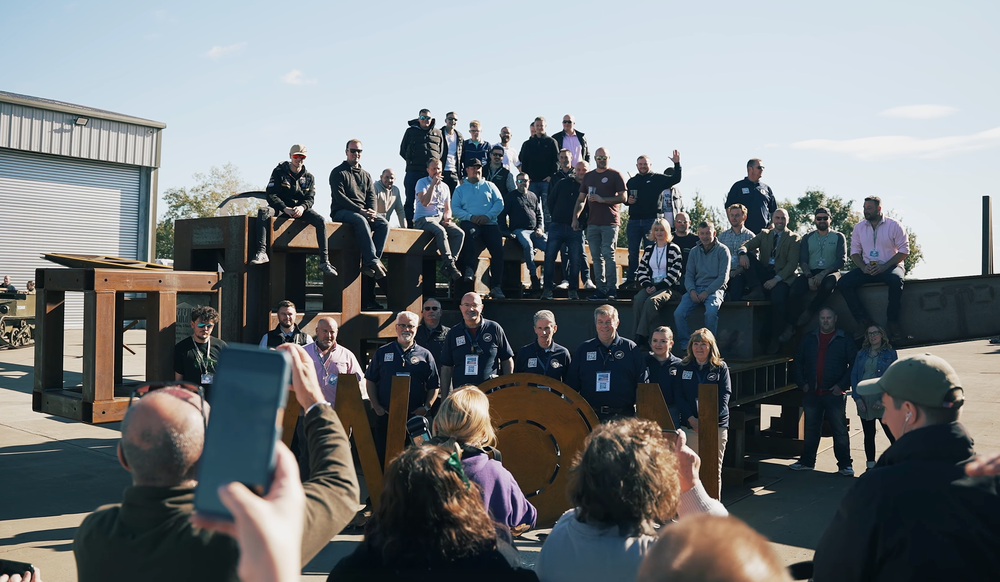 Group photo of everyone involved in the On Freedom's Wings project