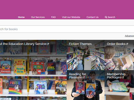 a screenshot of the ELS online catalogue landing page