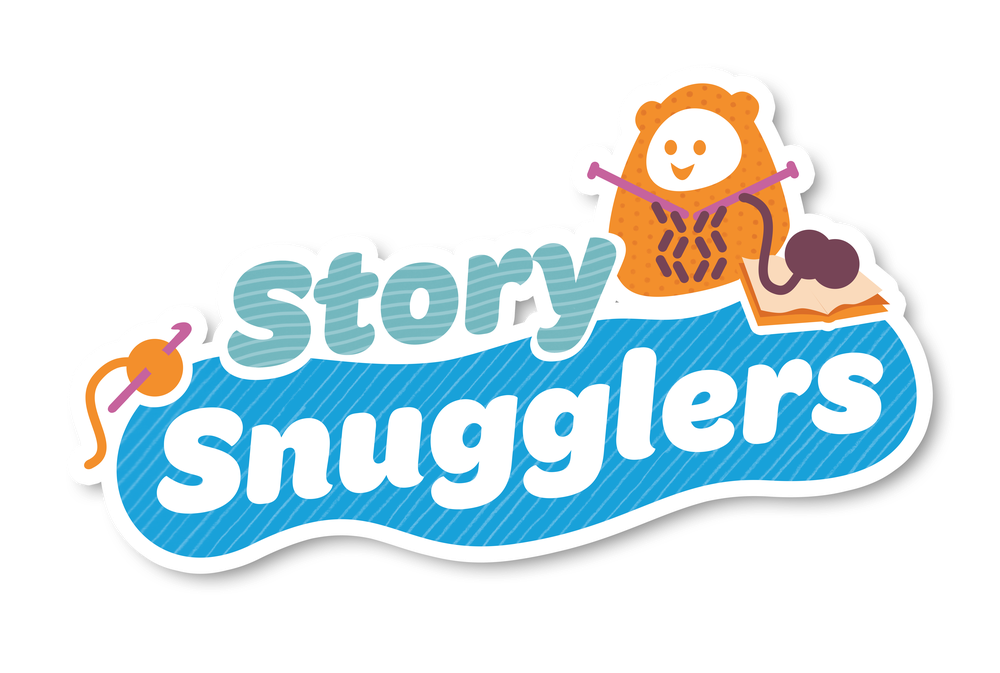 Logo for the 2026 Inspire Charity Knitting Challenge: Story Snugglers