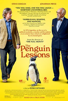 Yellow film poster for the penguin Lessons.