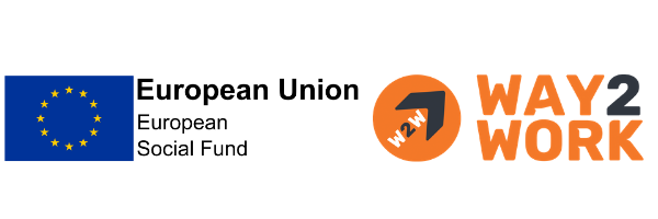 European Union Social Fund Logo and Way2Work logo