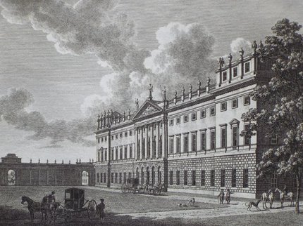 Black and white photo of Worksop Manor