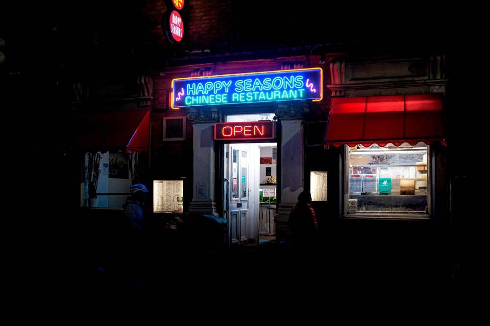 Photo of Manchester's Chinatown at night